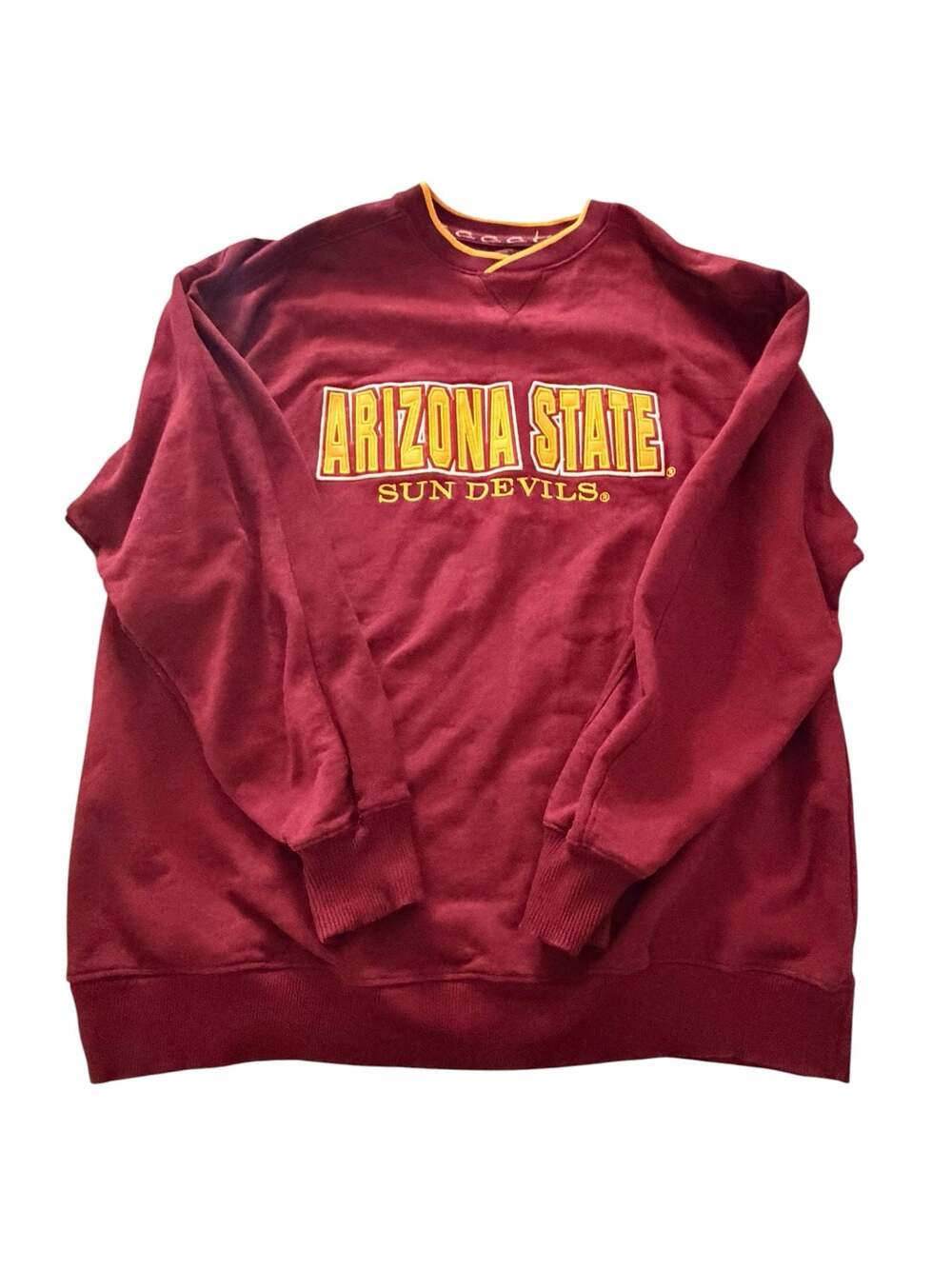 Vintage Cadre Arizona State Sun Devils Sweatshirt Maroon Gold XL
